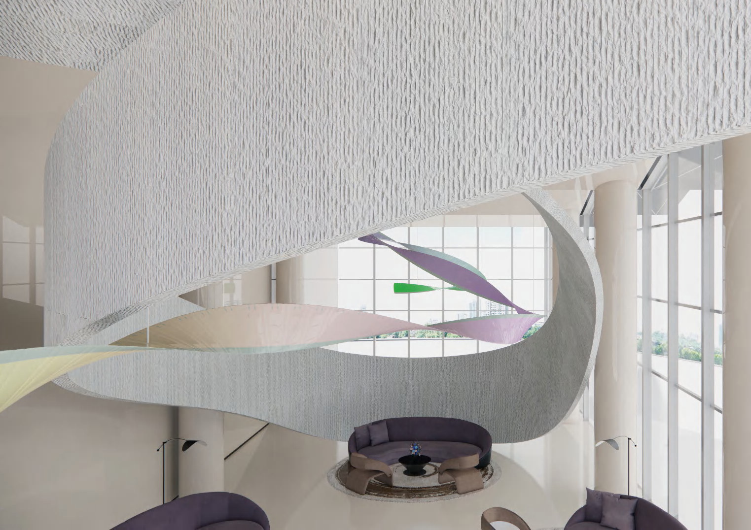 3D big panel atrium application / 3D大板系列中庭应用