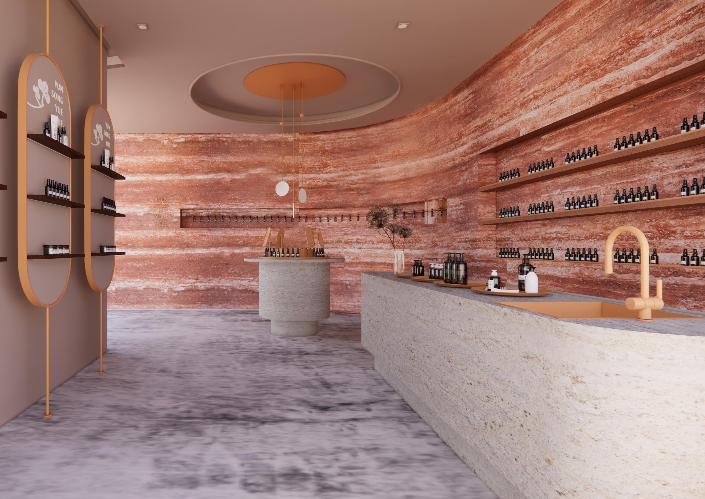 Regenerated stone retail interior / 再生石系列商业空间